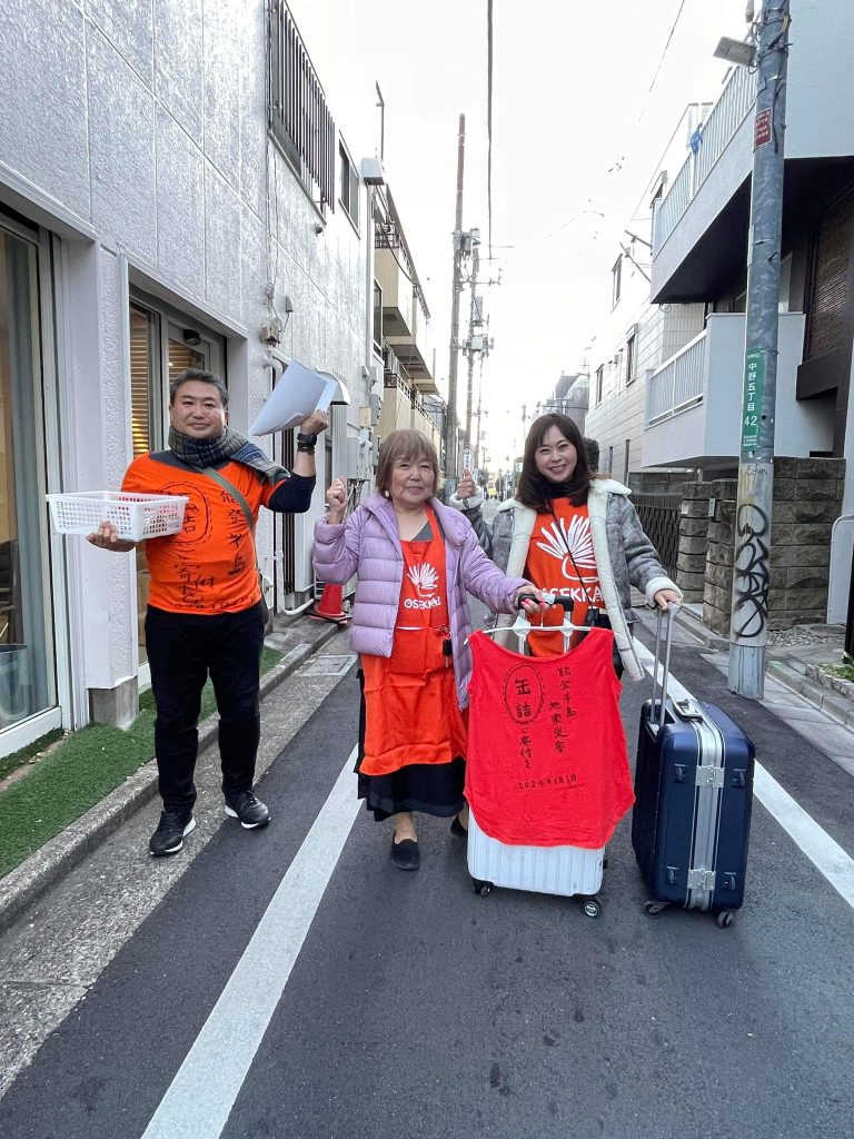 東京都中野区で能登半島地震の缶詰寄付の呼びかけ