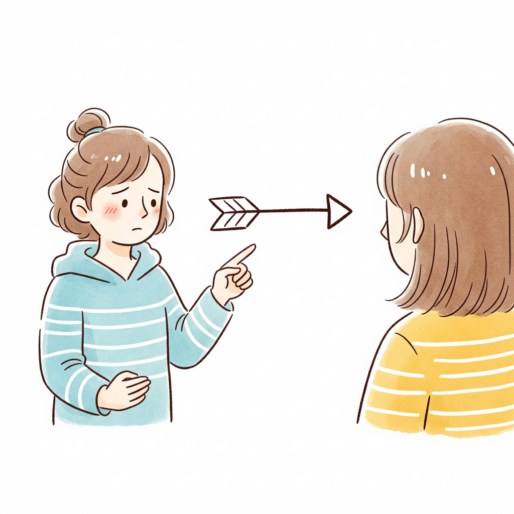 不幸と感じる人は矢印を他人に向けている